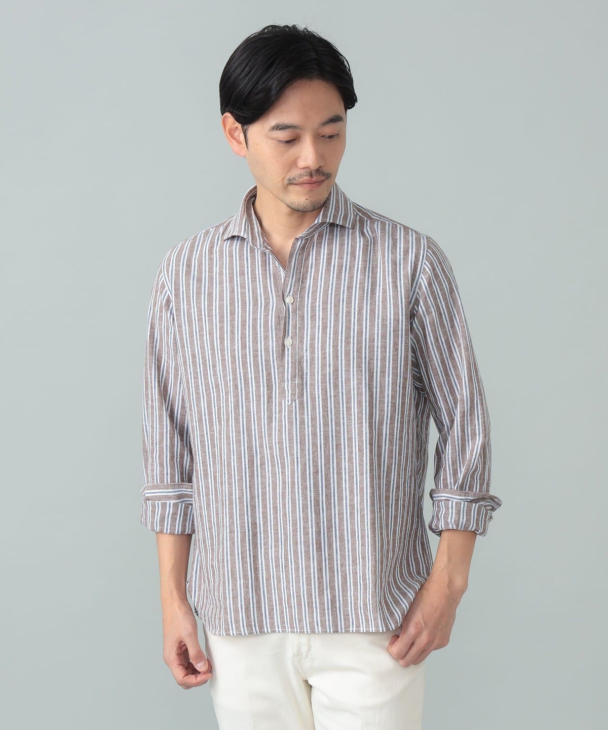 BEAMS F（ビームスF）【別注】ORIAN / マルチストライプ プルオーバー