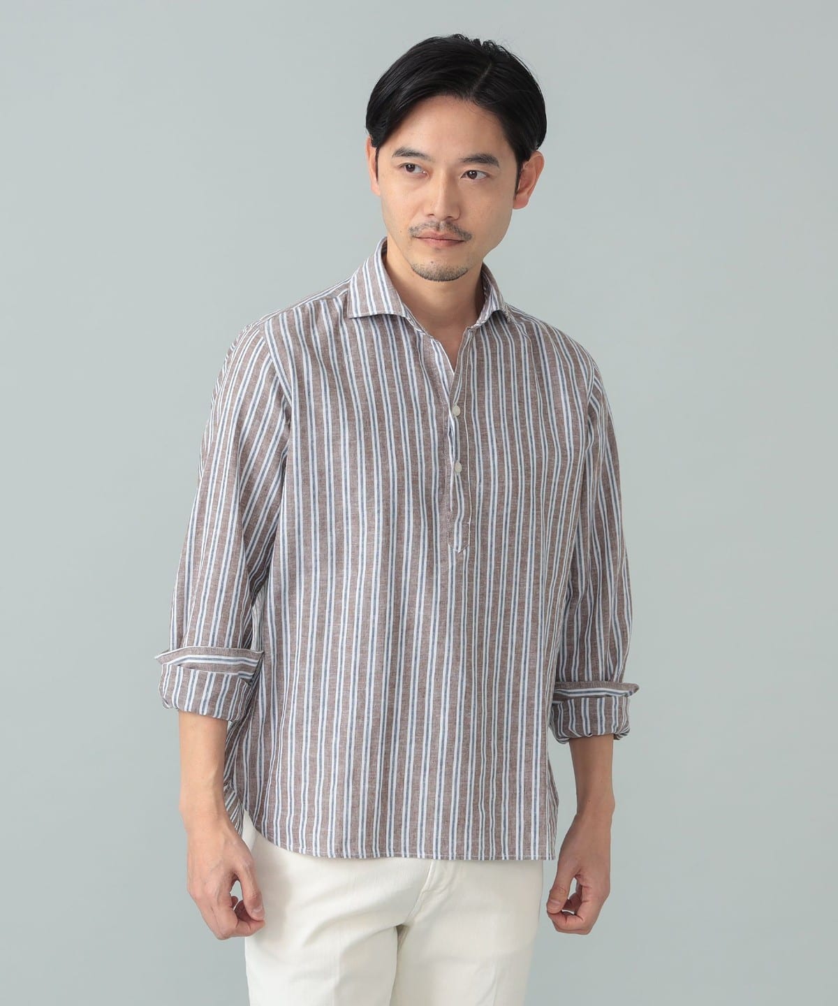 BEAMS F（ビームスF）【別注】ORIAN / マルチストライプ プルオーバー