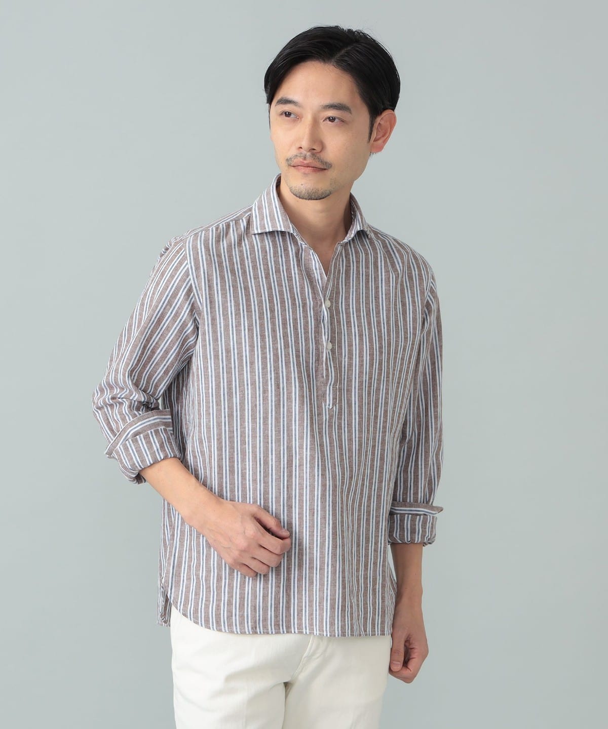 BEAMS F（ビームスF）【別注】ORIAN / マルチストライプ プルオーバー