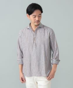 【別注】ORIAN / プルオーバーシャツ マルチストライプ