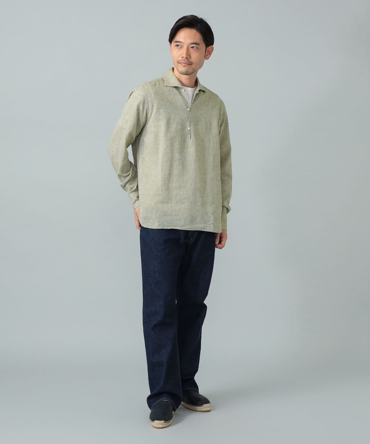 最終値下⭐︎今季モデル未使用orian リネンコットンカプリシャツbeamsf BEAMS F（ビームスF）ORIAN / リネンコットン カプリシャツ（シャツ