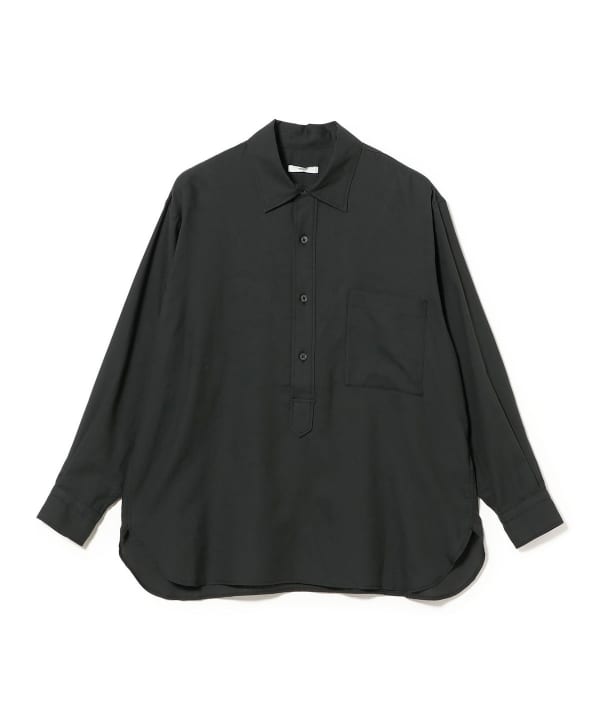 【別注】moncao / コットンシルク プルオーバーシャツ