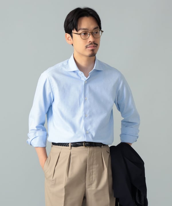 BEAMS F（ビームスF）COOLMAX(R) カラミ カッタウェイカラーシャツ