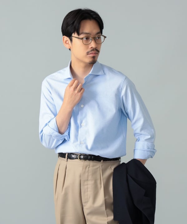 BEAMS F（ビームスF）COOLMAX(R) カラミ カッタウェイカラーシャツ