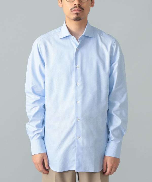 COOLMAX(R) カラミ カッタウェイカラーシャツ Model：H175cm　Size：39