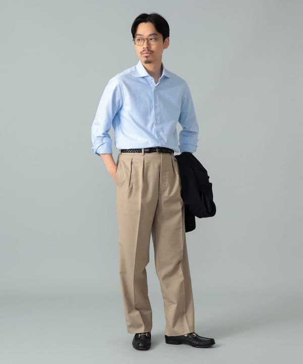 BEAMS F（ビームスF）COOLMAX(R) カラミ カッタウェイカラーシャツ