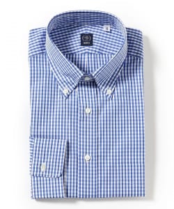 コットン ギンガムチェック ボタンダウン シャツ