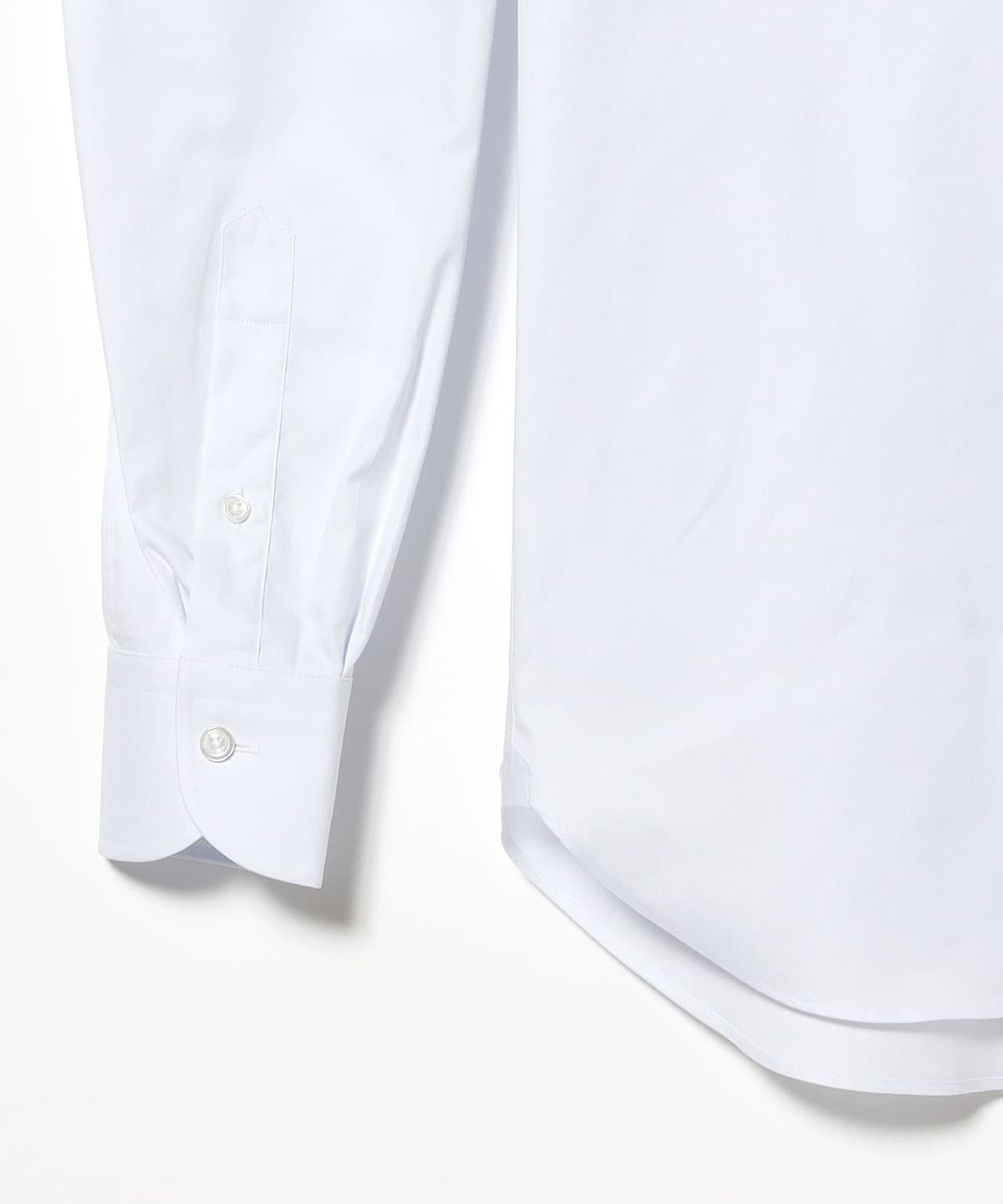 BEAMS F（ビームスF）コットン シャンブレー ワイドカラーシャツ