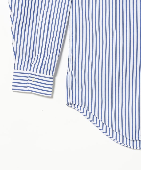 【別注】Brooks Brothers / スーピマコットン ブロード ストライプ ポロカラーシャツ