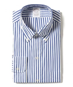 【別注】Brooks Brothers / スーピマコットン ブロード ストライプ ポロカラーシャツ