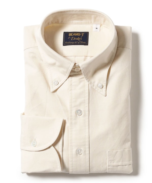 【別注】Drake’s × BEAMS F / コットン オックスフォード ボタンダウン シャツ