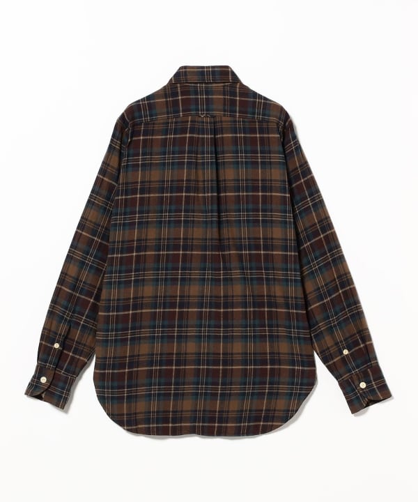 【別注】Drake’s × BEAMS F / コットン フランネル ダブルポケット シャツ