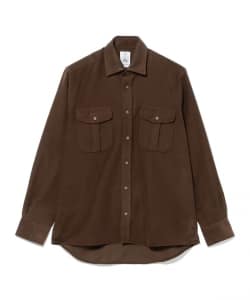 【別注】CORDINGS / コットン モールスキン ダブルポケット オーバーシャツ