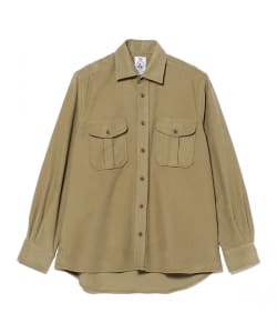 【別注】CORDINGS / コットン モールスキン ダブルポケット オーバーシャツ