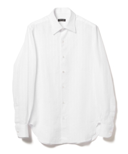 ▲Stile Latino / TULLI リネンシャドーストライプ セミワイドシャツ◎