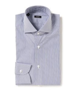 ▲BARBA / ペンシルストライプ ワイドカラーシャツ