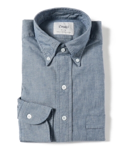 ▲Drake’s / 別注 シャンブレー ボタンダウン シャツ