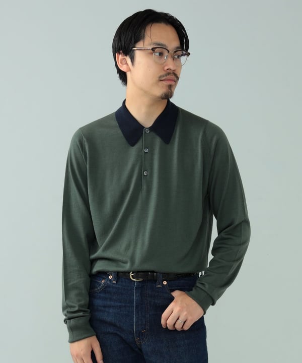 BEAMS F（ビームスF）【別注】JOHN SMEDLEY / 30ゲージ クレリック ニットポロシャツ（シャツ・ブラウス ポロシャツ）通販｜ BEAMS