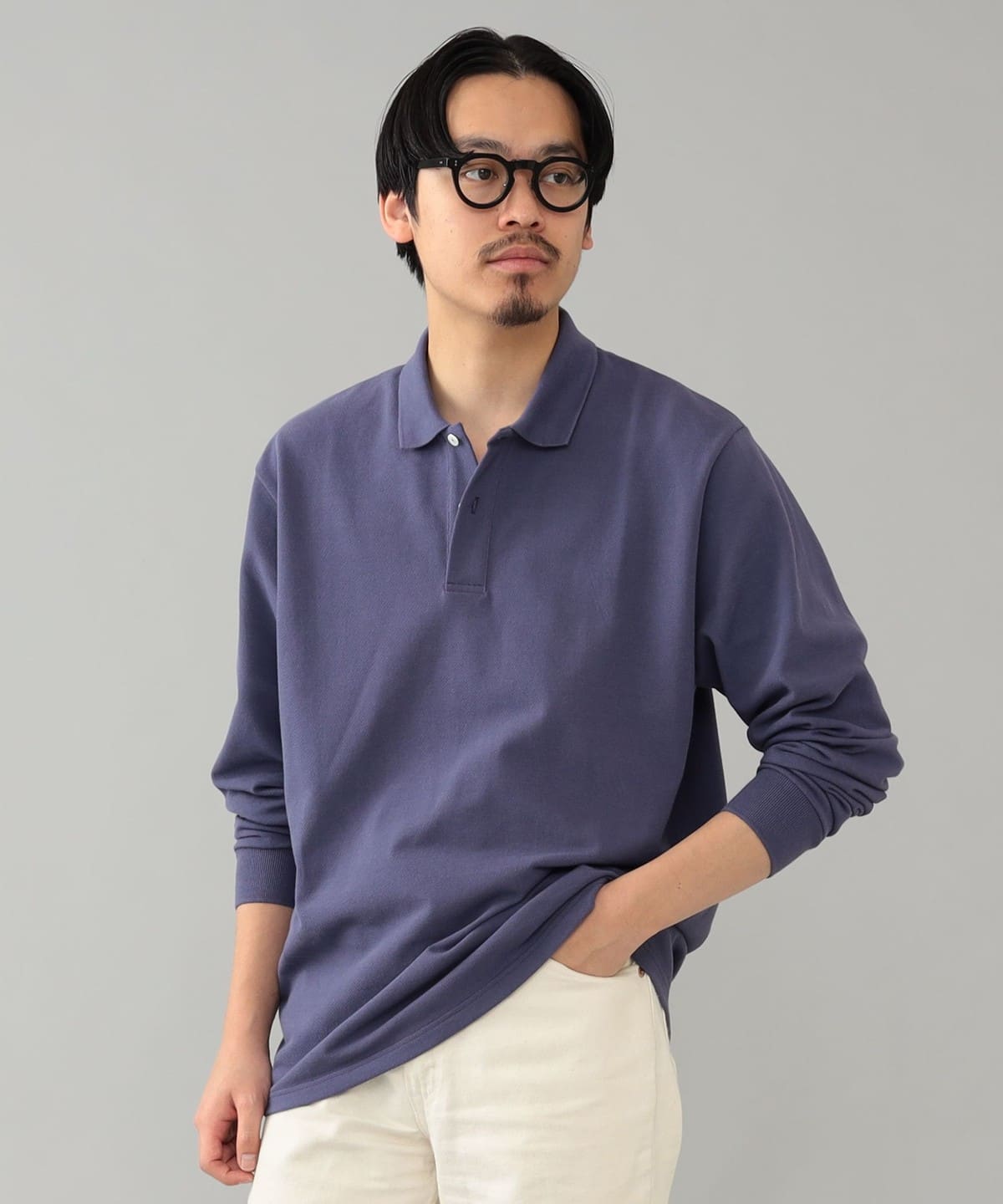 BEAMS F BEAMS / Kanoko 长袖 Polo 衫 (衬衫/衬衫 Polo 衫) ELACIO | BEAMS