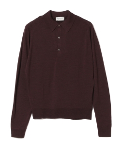 ▲JOHN SMEDLEY / 別注 30G ロングスリーブ ニットポロシャツ◎
