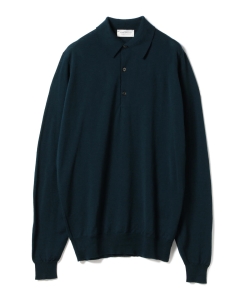 ▲JOHN SMEDLEY / 別注 30G ロングスリーブ ニットポロシャツ◎