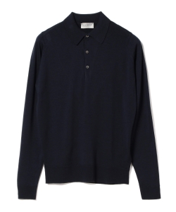 ▲JOHN SMEDLEY / 別注 30G ロングスリーブ ニットポロシャツ◎