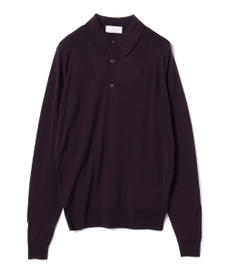 ▲JOHN SMEDLEY / 別注 30G ロングスリーブ ニットポロシャツ◎