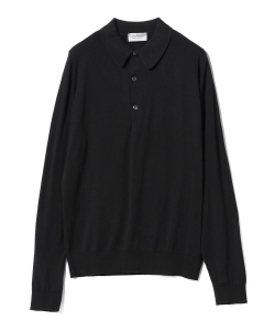 ▲JOHN SMEDLEY / BRADWELL コットン ロングスリーブ ポロシャツ