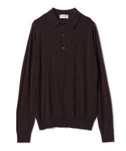 ▲JOHN SMEDLEY / BRADWELL コットン ロングスリーブ ポロシャツ