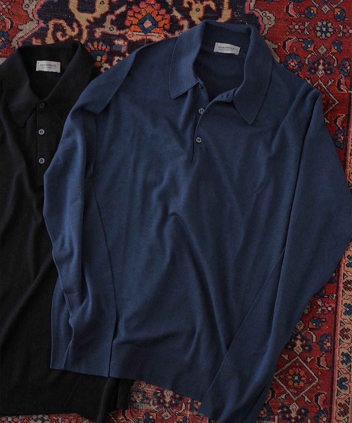 【別注】JOHN SMEDLEY ジョン スメドレー / DORSET 30ゲージ ニットポロシャツ シャツ・ブラウス MEN SMOKE BLUE L 【別注】JOHN SMEDLEY ジョン スメドレー / DORSET 30ゲージ ニットポロシャツ シャツ・ブラウス MEN SMOKE BLUE L