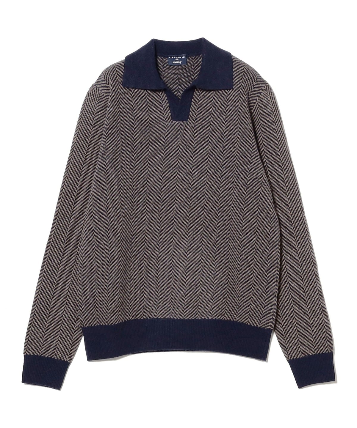 G*u様 morgano BEAMSF ヘリンボーンニット BEAMS F（ビームスF）【別注】MORGANO / 7ゲージ ヘリンボーン柄