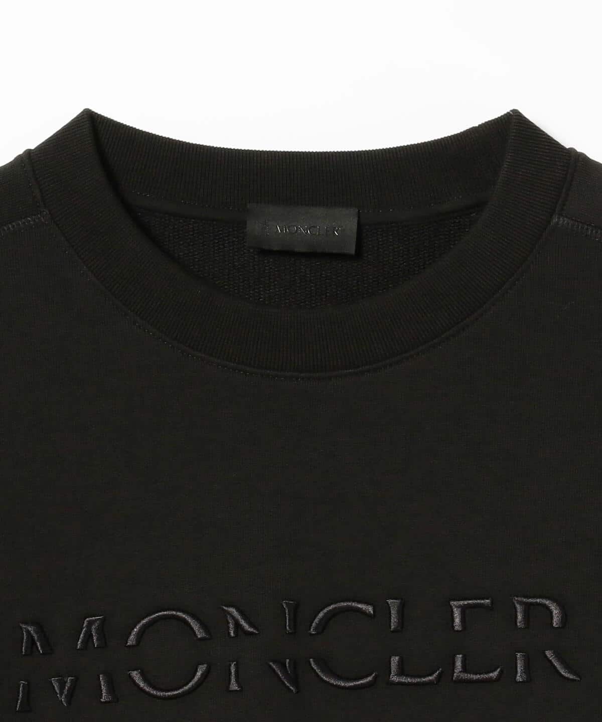 BEAMS F（ビームスF）MONCLER / クルーネック ライン ロゴ スウェット