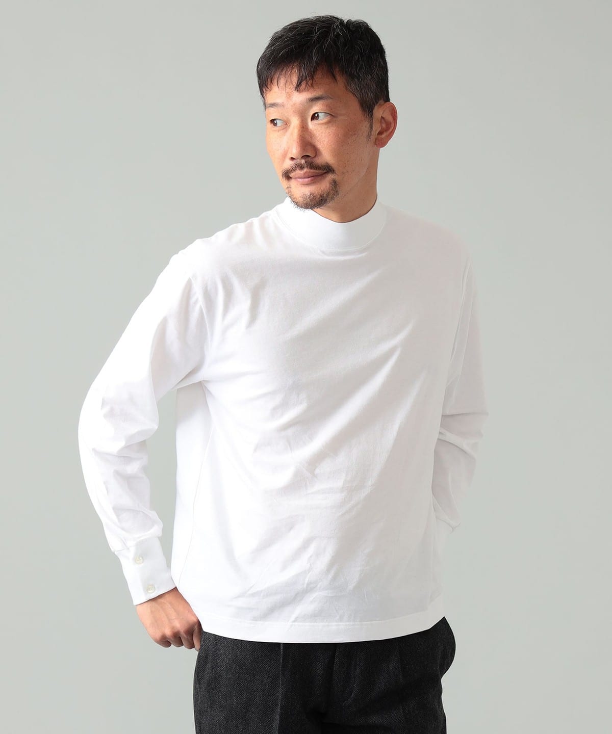 BEAMS F（ビームスF）ELACIO / モックネック カットソー（Tシャツ