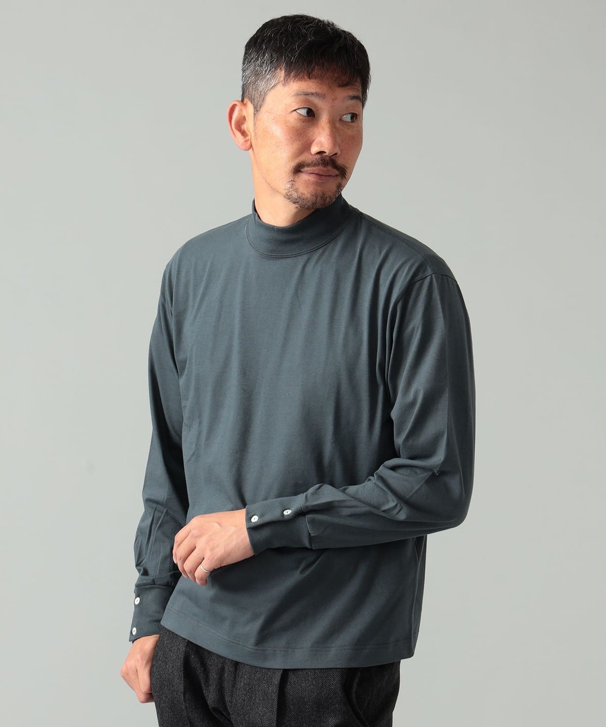 ELACIO / モックネック カットソー Tシャツ・カットソー MEN D. GREY 4 ELACIO / モックネック カットソー Tシャツ・カットソー MEN D. GREY 4