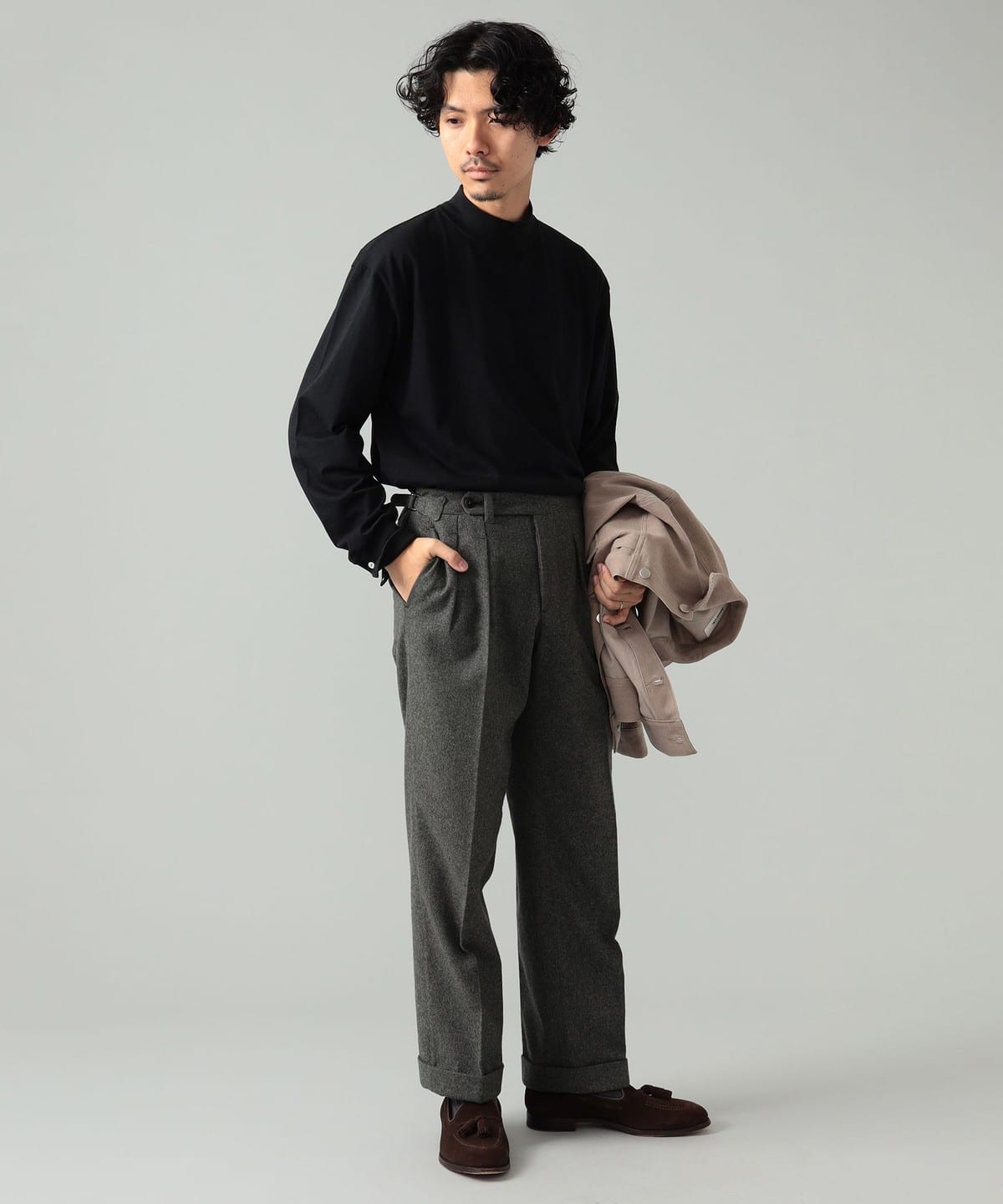 BEAMS F（ビームスF）ELACIO / モックネック カットソー（Tシャツ