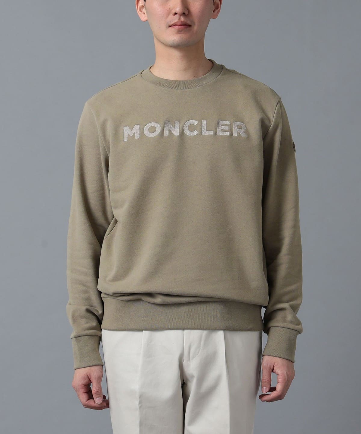 BEAMS F（ビームスF）MONCLER / クルーネック ロゴ スウェット