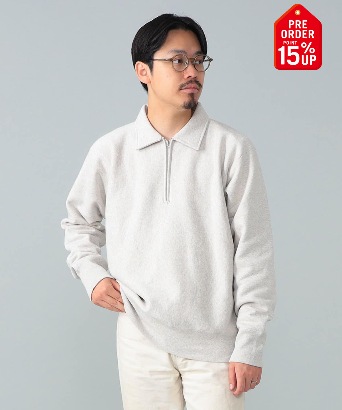 【+15%ポイントUP】*A VONTADE ア ボンタ―ジ / ハーフジップ スウェット トップス MEN OATMEAL/3 S 【+15%ポイントUP】*A VONTADE ア ボンタ―ジ / ハーフジップ スウェット トップス MEN OATMEAL/3 S