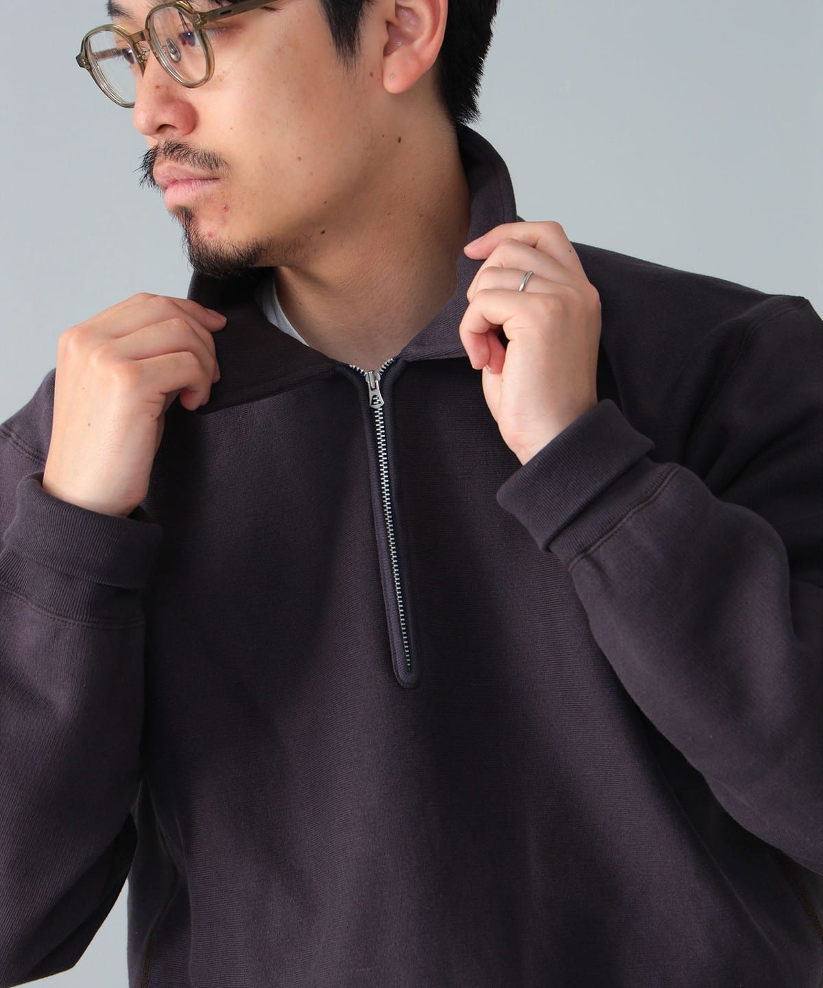 BEAMS F（ビームスF）*A VONTADE / ハーフジップ スウェット