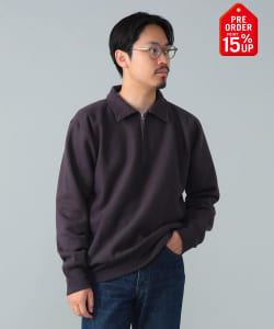 【+15%ポイントUP】*A VONTADE / ハーフジップ スウェット