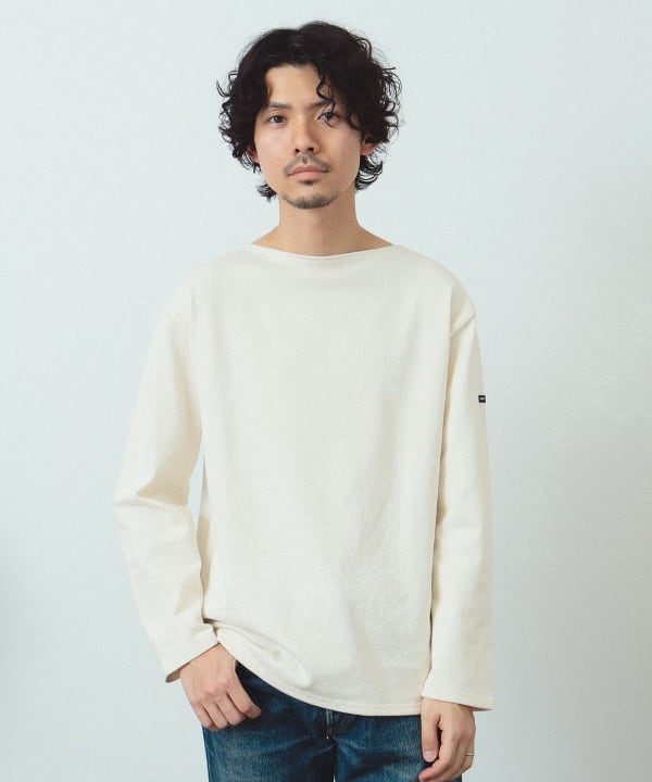 BEAMS F（ビームスF）SAINT JAMES / OUESSANT ソリッド ボートネック T