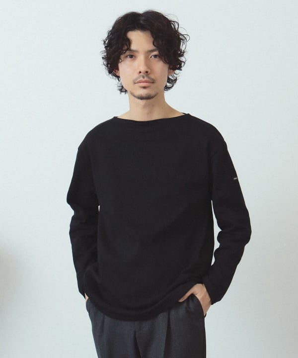 BEAMS F（ビームスF）SAINT JAMES / OUESSANT ソリッド ボートネック T