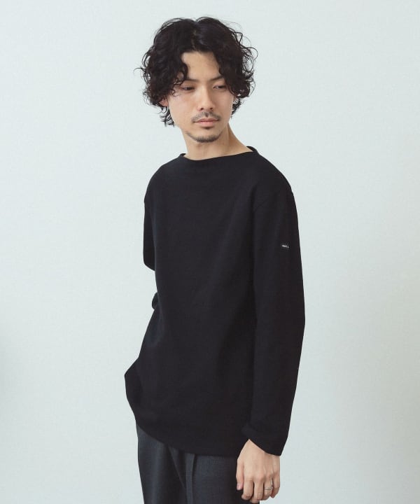 BEAMS F（ビームスF）SAINT JAMES / OUESSANT ソリッド ボートネック T ...