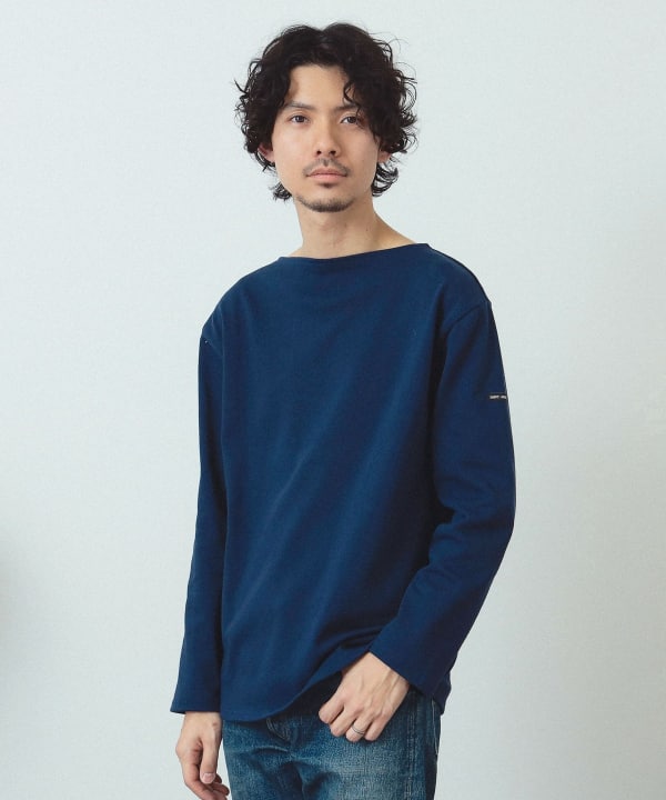 BEAMS F（ビームスF）SAINT JAMES / OUESSANT ソリッド ボートネック T