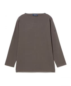SAINT JAMES / OUESSANT ソリッド ボートネック Tシャツ