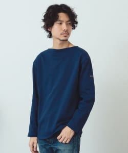 SAINT JAMES / OUESSANT ソリッド ボートネック Tシャツ