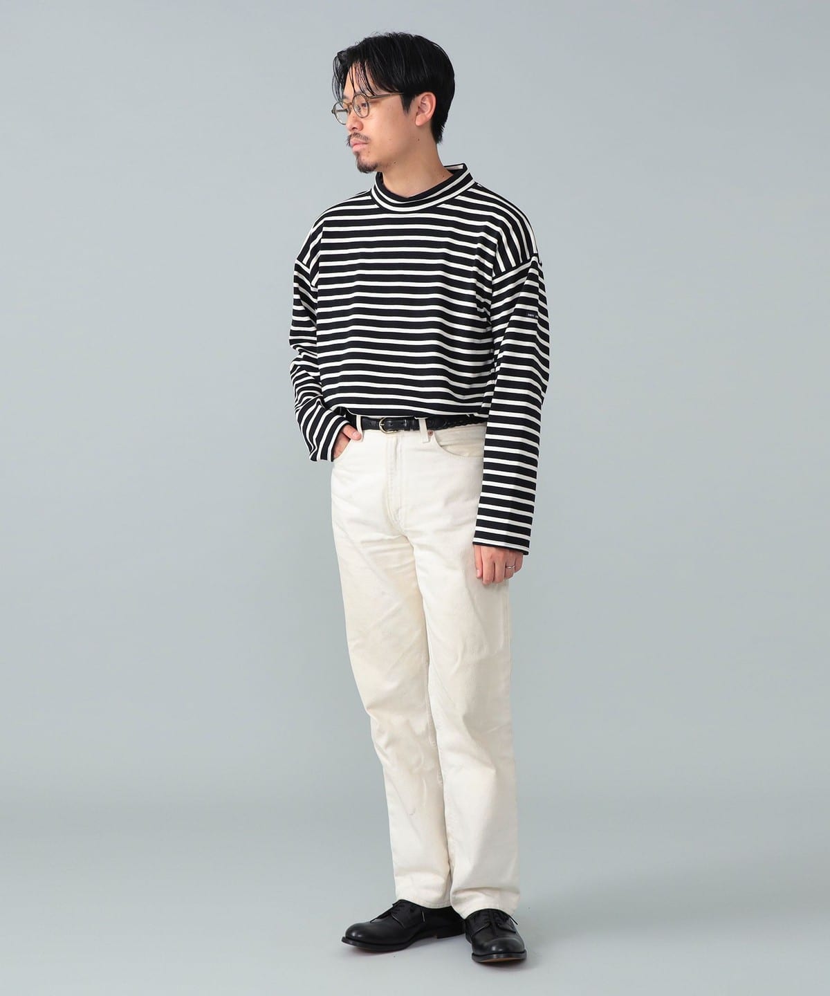 BEAMS F（ビームスF）SAINT JAMES / ボーダー モックネック ロング