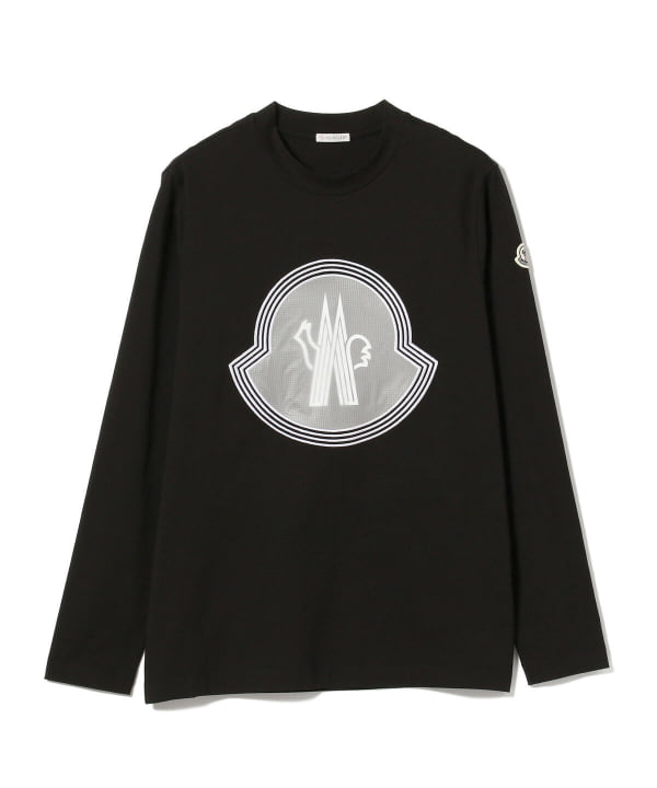 BEAMS F（ビームスF）MONCLER / BIG ロゴ ロングスリーブ クルーネック ...