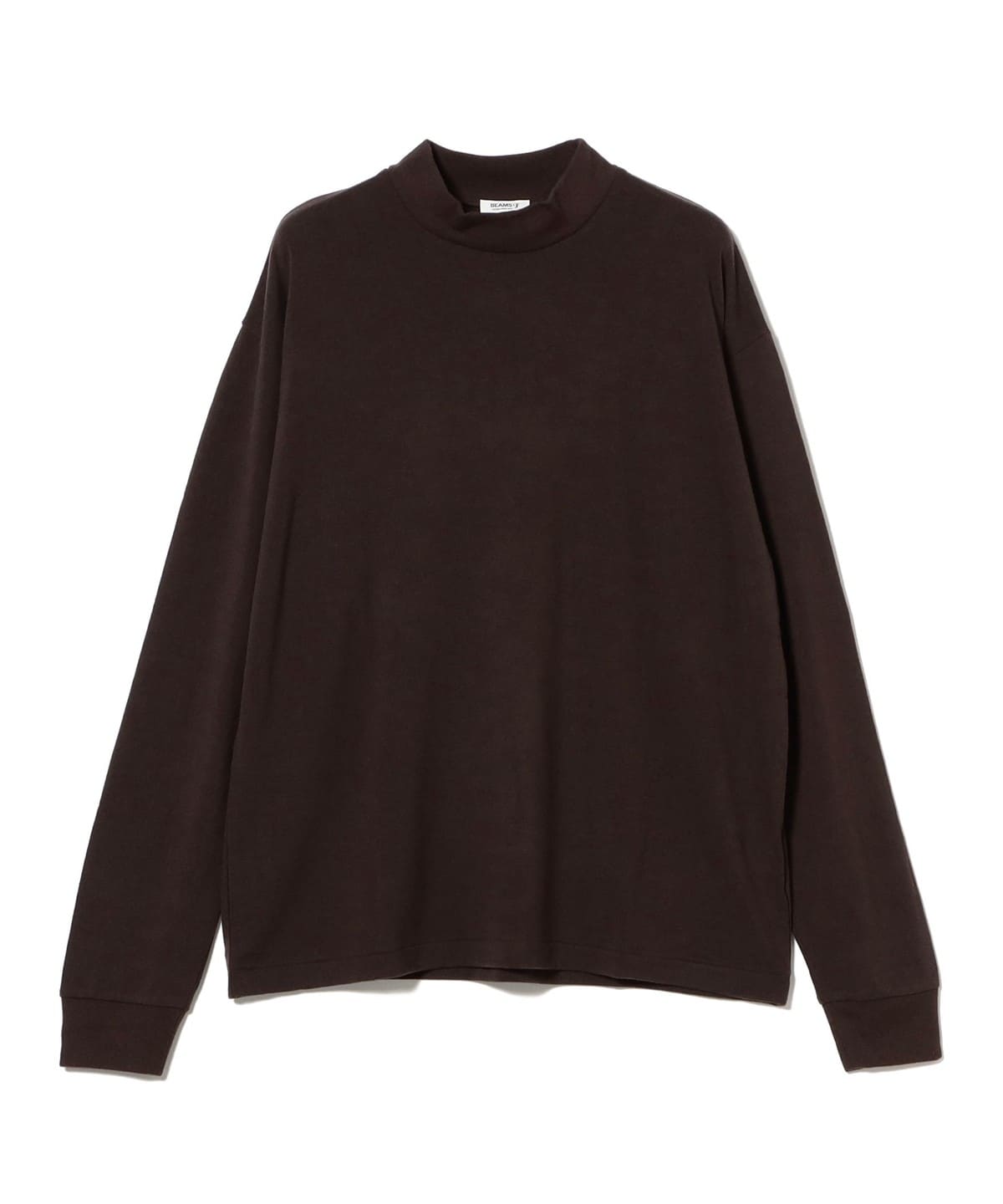 ウール モックネック コンフォートフィット ロングスリーブ Tシャツ Tシャツ・カットソー MEN BROWN L ウール モックネック コンフォートフィット ロングスリーブ Tシャツ Tシャツ・カットソー MEN BROWN L