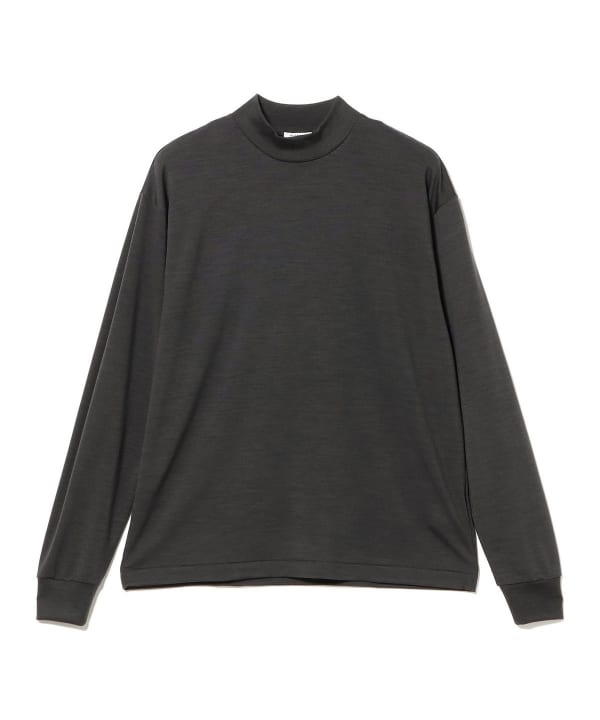 ウール ロングスリーブ モックネック Tシャツ