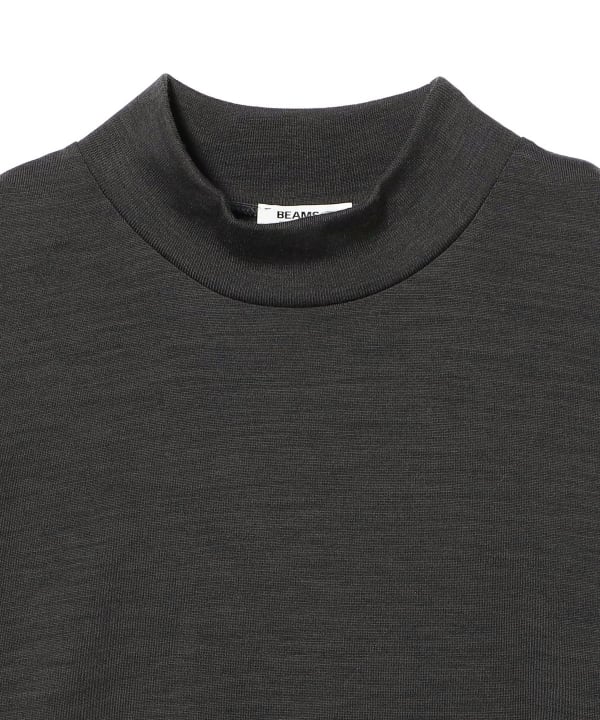 ウール ロングスリーブ モックネック Tシャツ